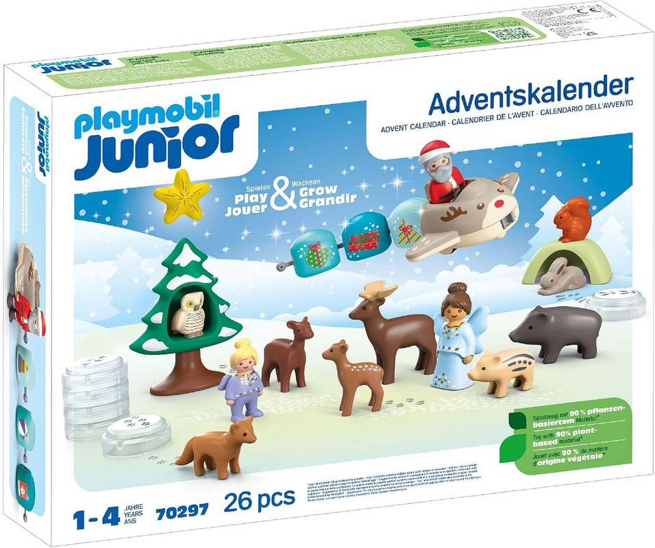 JUNIOR: calendario de Adviento Navidad en la nieve PLAYMOBIL 70297