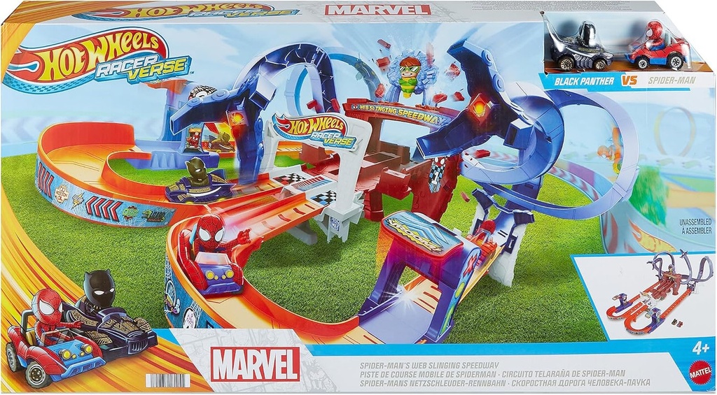 PISTA TELARAÑA DE SPIDER-MAN RACERVERSE HTM08 HOT WHEELS 