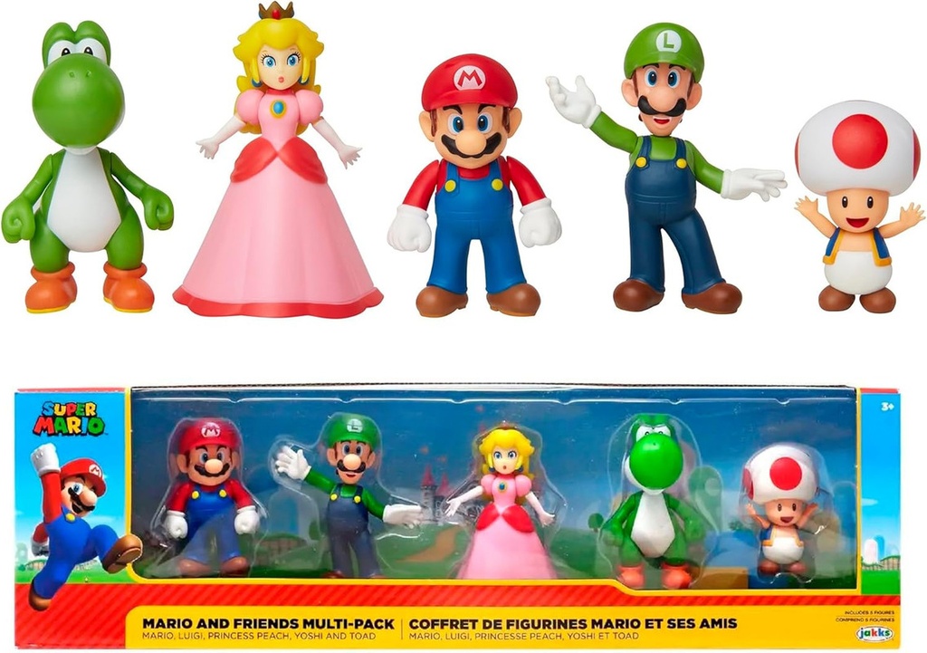 PACK 5 FIGURAS DE 6CM SUPER MARIO 400904 JAKKS PACIFIC 