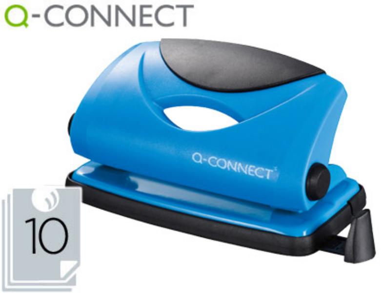 Taladrador q-connect kf02153 azul -abertura 1 mm -capacidad 10 hojas. 