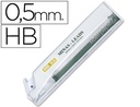 Minas liderpapel grafito 0.5 mm hb tubo de 12 minas.