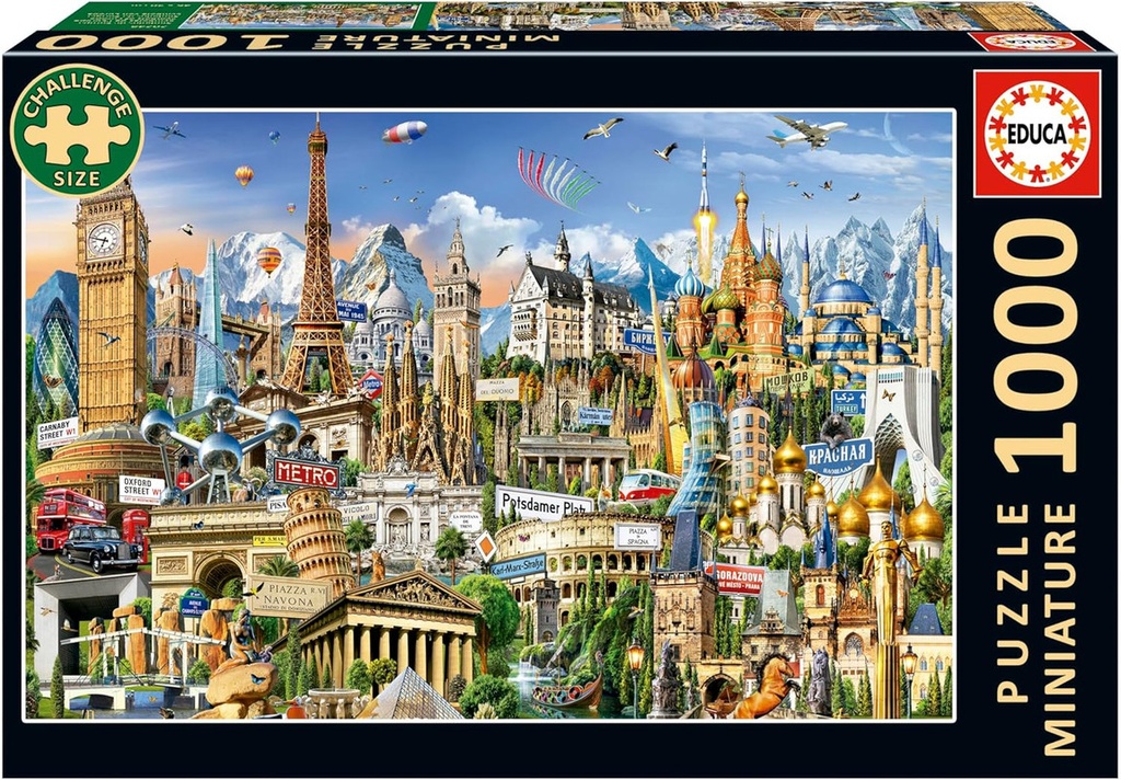 PUZZLE 1000 SIMBOLOS EUROPA MINI