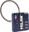 MILAN® Candado metálico TSA con cierre de combinación, colección 430 since 1918, azul