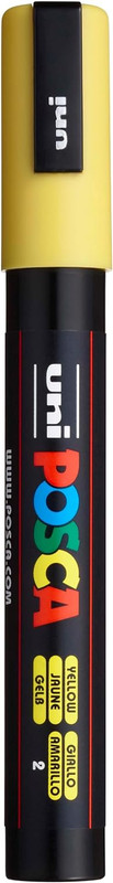 UNI ROTULADOR POSCA PC5M 1.8-2.5 mm, color amarillo