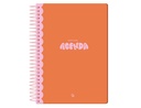AGENDA ESCOLAR LIDERPAPEL 25-26 ESPIRAL CLASSIC NARANJA SEMANA VISTA A5 BILINGÜE PAPEL FSC 70 GR