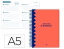 AGENDA ESCOLAR LIDERPAPEL 25-26 ESPIRAL CLASSIC ROJO SEMANA VISTA A5 BILINGÜE PAPEL FSC 70 GR