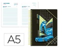 AGENDA ESCOLAR LIDERPAPEL 25-26 ESPIRAL CARS AZUL DIA PAGINA A5 BILINGÜE PAPEL FSC 80 GR