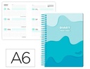 AGENDA ESCOLAR LIDERPAPEL 25-26 ESPIRAL MELTING AZUL SEMANA VISTA A6 BILINGÜE PAPEL FSC 80 GR