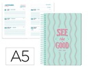 AGENDA ESCOLAR LIDERPAPEL 25-26 ESPIRAL PETITE LINEAS SEMANA VISTA A5 BILINGÜE PAPEL FSC 80 GR