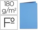 Subcarpeta liderpapel folio celeste intenso 180g/m2.