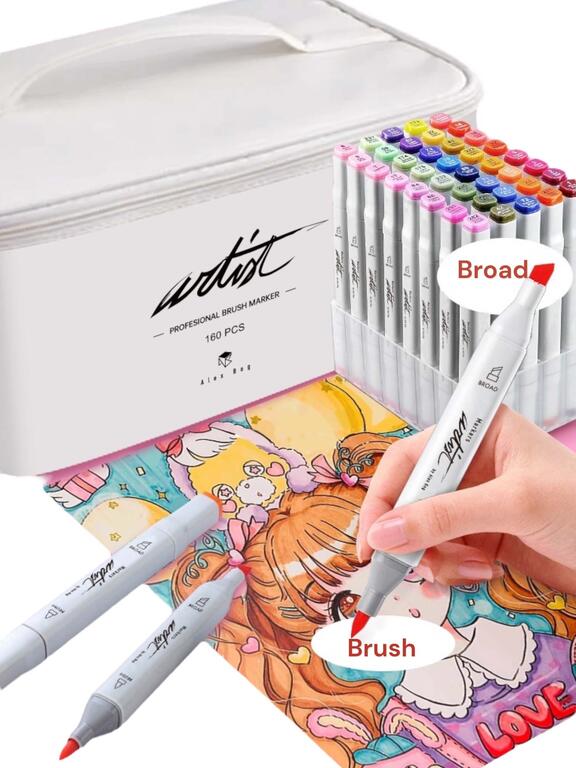 CANVAS LUXE PROFESSIONAL BRUSH MARKER 160 COLORES