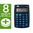 Calculadora liderpapel bolsillo xf02 8 digitos pilas color azul 99x64x9 mm.