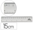 Regla liderpapel plastico cristal 15 cm.