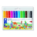 Rotulador staedtler color jumbo trazo 3 mm estuche de 12 unidades colores surtidos.