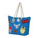 Sanrio Hello Kitty Stickers Bolsa de Playa Soleil, Azul KARACTERMANIA 8656