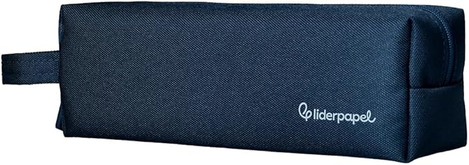 ESTUCHE PORTATODO LIDERPAPEL CLASSIC RECTANGULAR CON ASA 210X70MM AZUL MARINO