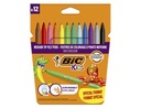 ESTUCHE 12 ROTULADORES KID COULEUR PUNTA MEDIA BIC