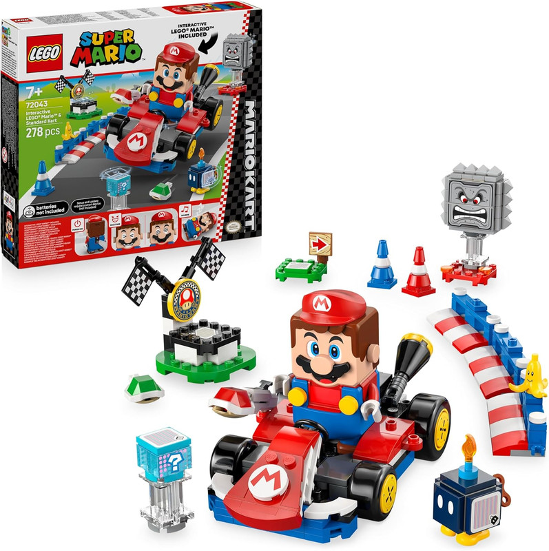 Mario Kart™ – LEGO® Mario™ interactivo y Kart estándar LEGO 72043