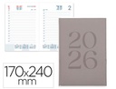 AGENDA ENCUADERNADA LIDERPAPEL ANAFI A5 2026 DIA PAGINA GRIS PAPEL 70 GR FSC