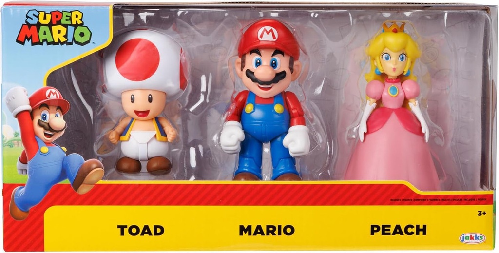 PACK 3 FIGURAS 10 CM SUPER MARIO 420074 JAKKS PACIFIC 315420074
