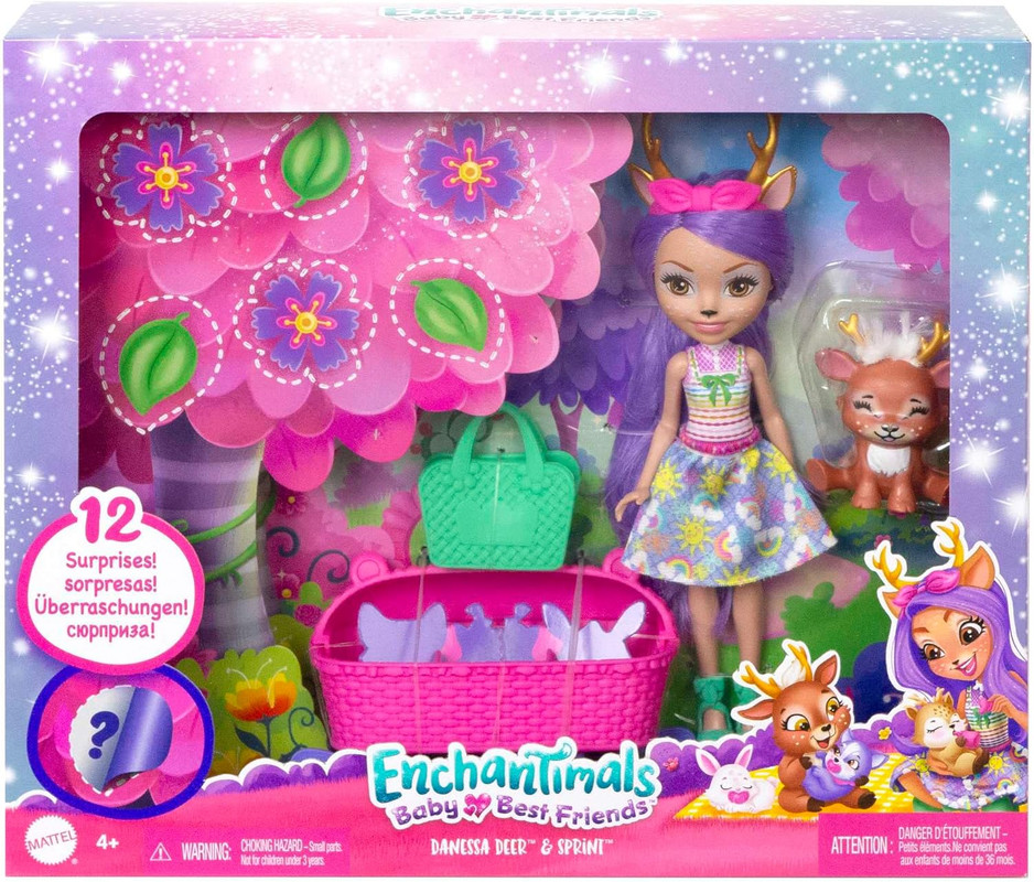 MUÑECA ENCHANTIMALS BABY BFF DANESSA DEER Y SPRINT HLK84 HLK84