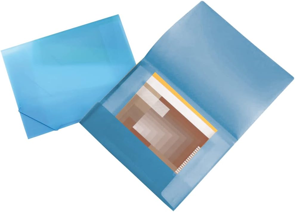 CARPESANOETA LIDERPAPEL PORTADOCUMENTOS 44802 SOLAPAS POLIPROPILENO DIN A3 AZUL SERIE FROSTY LOMO FLEXIBL