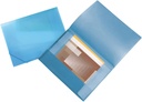 CARPESANOETA LIDERPAPEL PORTADOCUMENTOS 44802 SOLAPAS POLIPROPILENO DIN A3 AZUL SERIE FROSTY LOMO FLEXIBL
