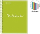 NOTEBOOK8 A4 160F 90GR QUAD 5X5 MICROPERFOREADO VERDE PISTACHO