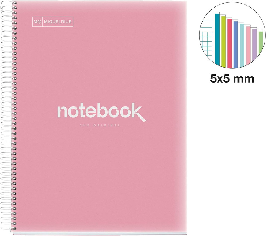 NOTEBOOK8 A4 160F 90GR QUAD 5X5 MICROPERFOREADO ROSA
