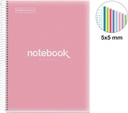 NOTEBOOK8 A4 160F 90GR QUAD 5X5 MICROPERFOREADO ROSA