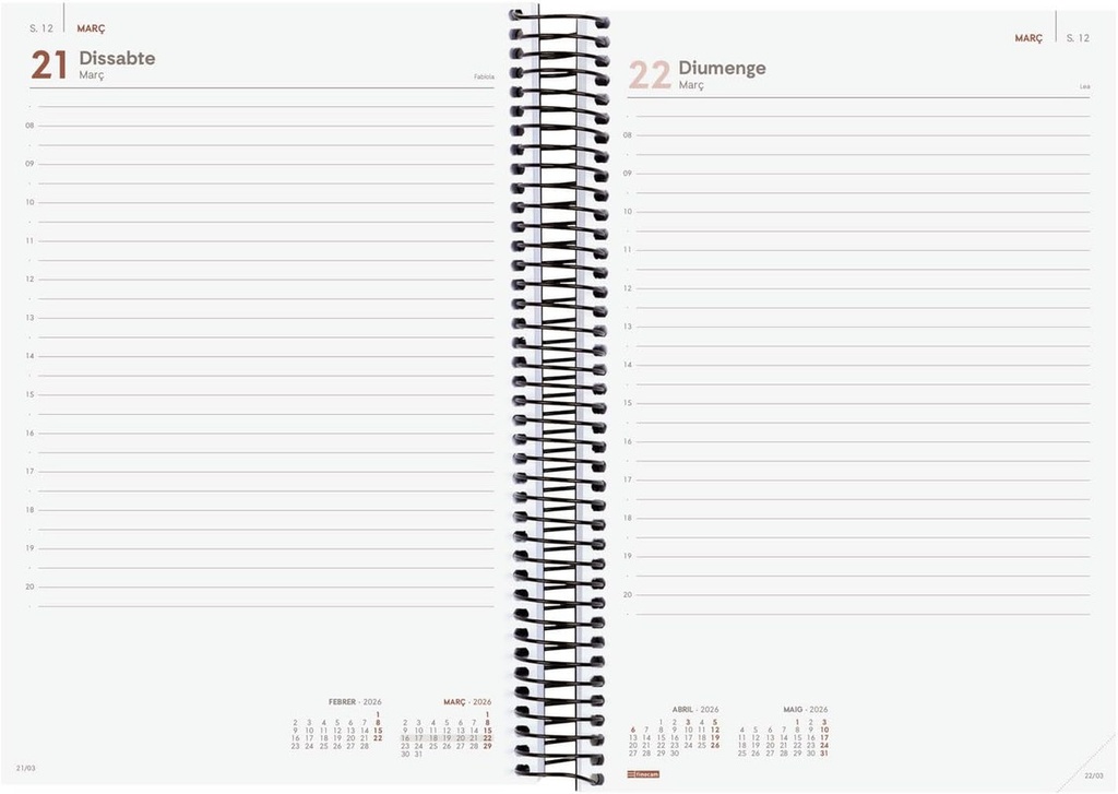 AGENDA FINOCAM YEAR E11 1DP 2026 NEGRE CAT+ 742086026
