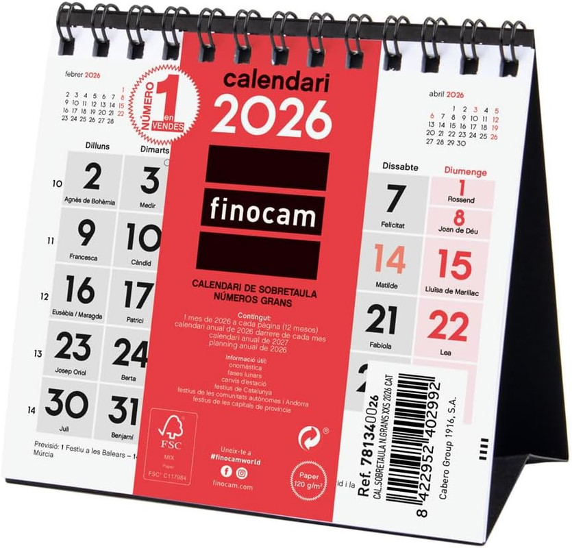 CALENDARIO SOBRET.N.GRANS XXS 2026 CAT+