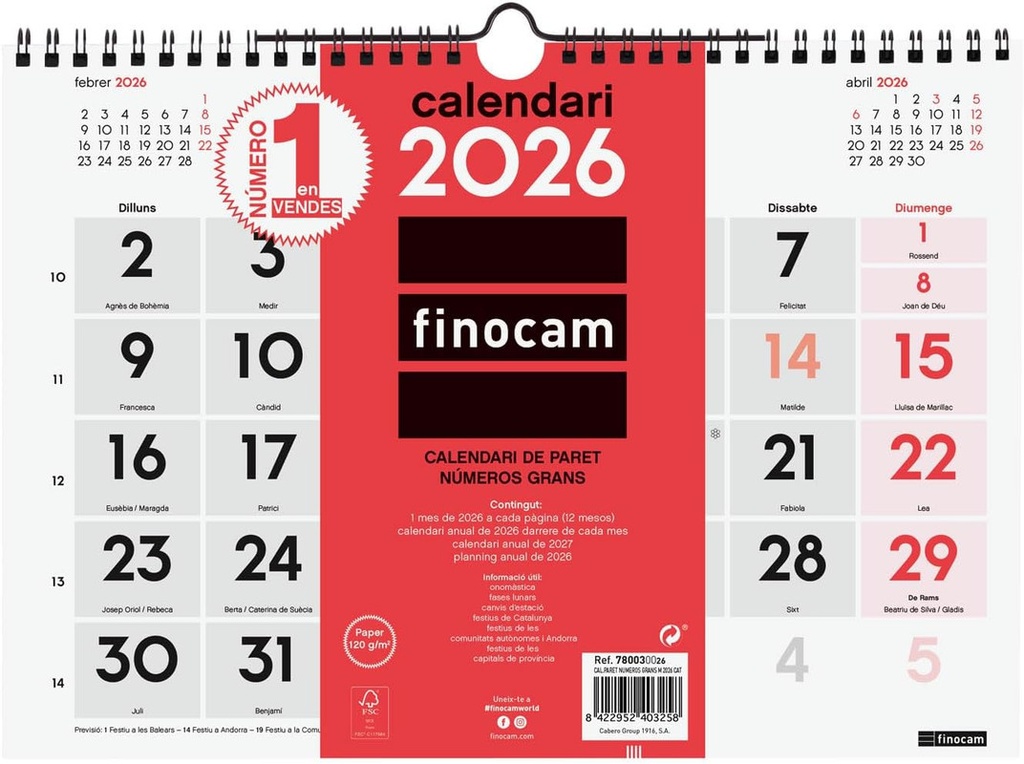 CALENDARIO PARET N.GRANS M 2026 CAT+