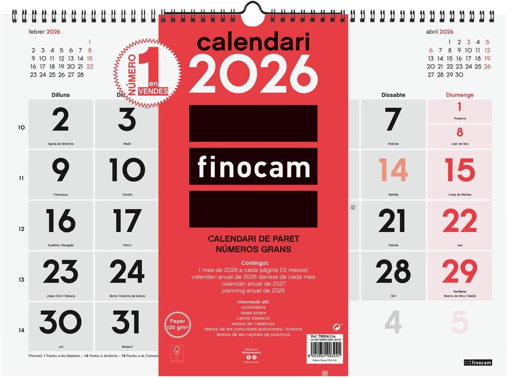 CALENDARIO PARET N.GRANS L 2026 CAT+