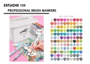CANVAS LUXE PROFESSIONAL BRUSH MARKER 120 COLORES