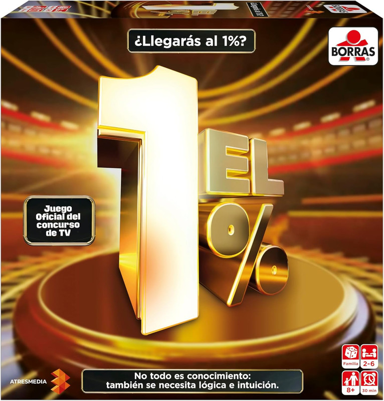 Educa - EL 1% | Juego de Mesa Divertido para Familia y Amigos | Regalo para Adultos Basado en el Programa de Televisión | A Partir de 8 Años (20453)
