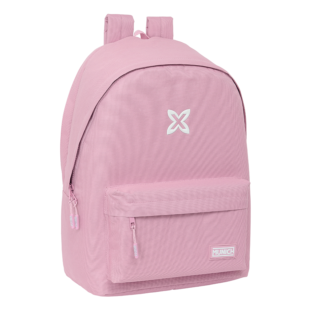 MOCHILA DOBLE PARA PORTATIL 15,6"+USB MUNICH BASICOS "ROSA"