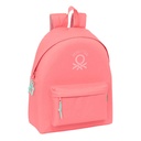 MOCHILA BENETTON BASICS "CORAL" 33x42x4cm