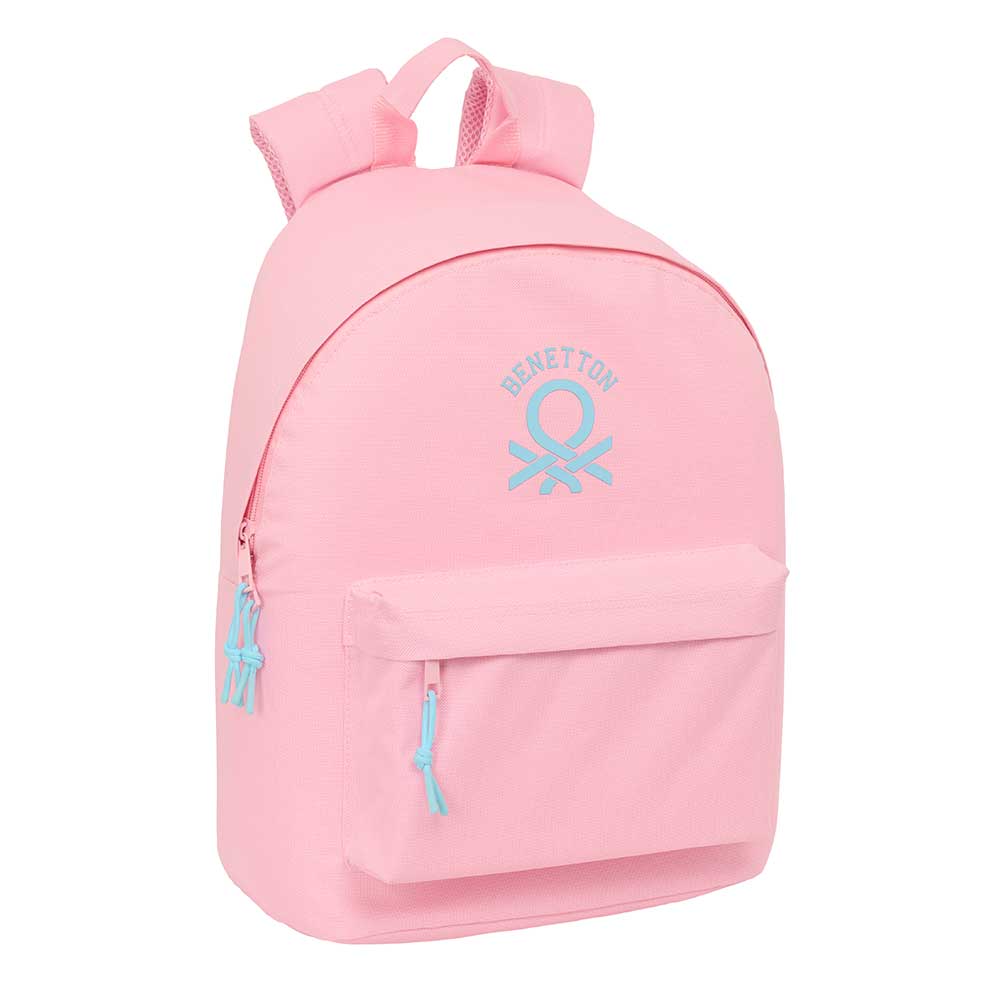 MOCHILA PARA PORTATIL 14,1" BENETTON BASICS "ROSA PASTEL" 31x41x4cm