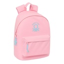 MOCHILA PARA PORTATIL 14,1" BENETTON BASICS "ROSA PASTEL" 31x41x4cm