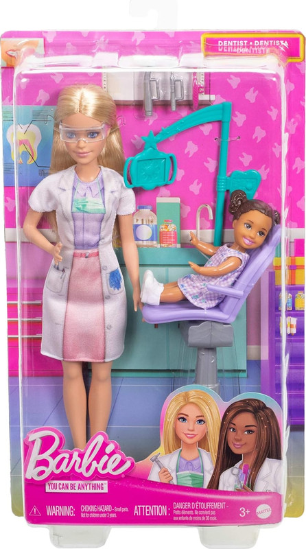 MUÑECA BARBIE TÚ PUEDES SER DENTISTA JCR74 MATTEL