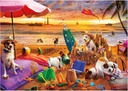 PUZZLE 1000 PERROS JUGANDO PLAYA FS EDUCA 20312