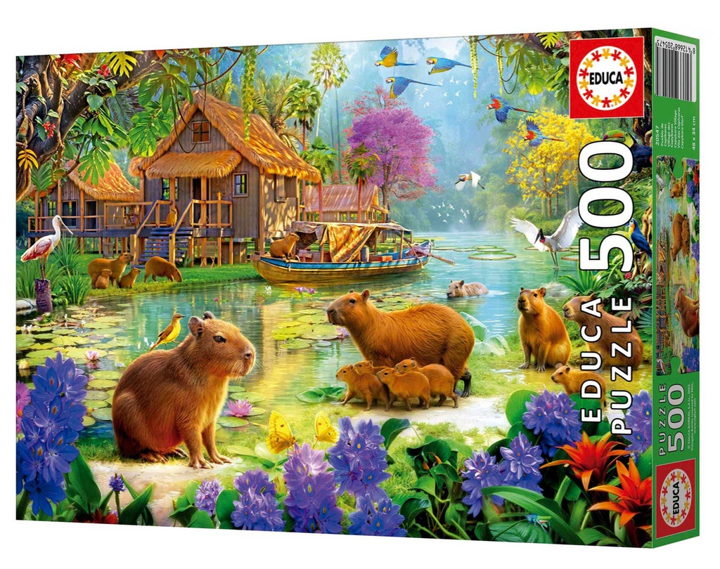 PUZZLE 500 PUEBLO DE CAPIBARAS FSC(  EDUCA 20547