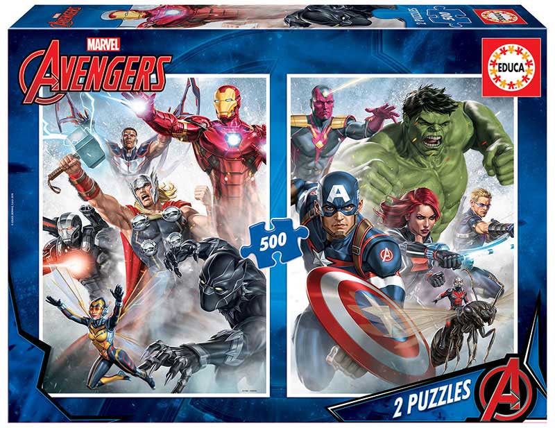 PUZZLE 2X500 AVENGERS FSC(R) EDUCA 17994