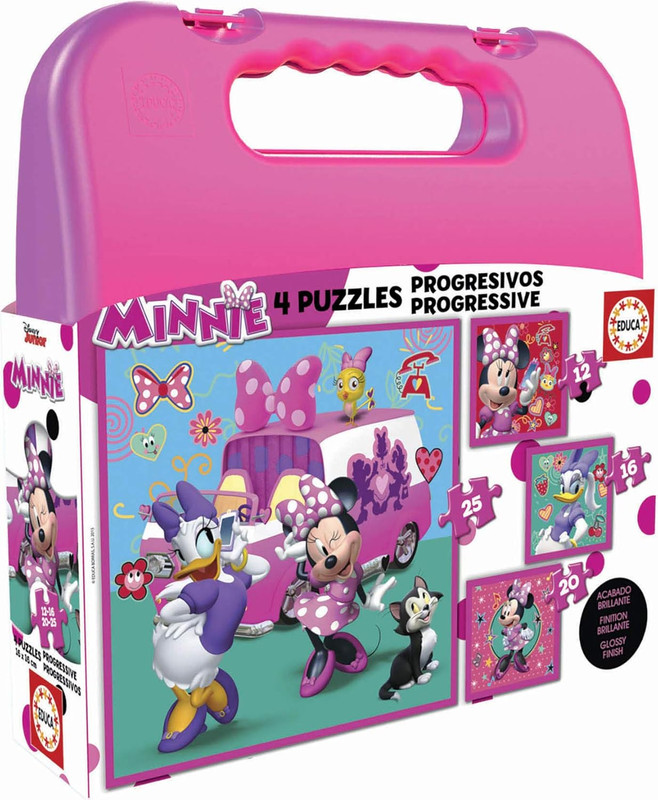 PUZZLE MALETA PROGRES. MINNIE ROSA EDUCA 17638