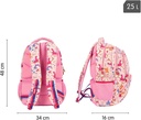Mochila escolar 4 cremalleras (25 L) serie especial Flowicorn 46x32x5cm