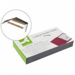 Encuadernador fastener q-connect plateado caja de 50 unidades.