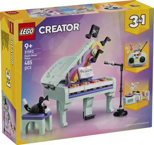 Piano Musical Decorativo con Gato LEGO 31392