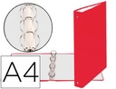 CARPETA DE 4 ANILLAS 30MM REDONDAS EXACOMPTA DIN A4 CARTON FORRADO ROJO