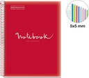 NOTEBOOK8 A4 160F 90GR QUAD 5X5 MICROPERFOREADO ROJO